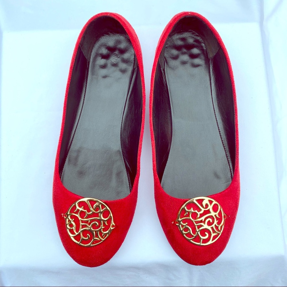 Red ballet flats